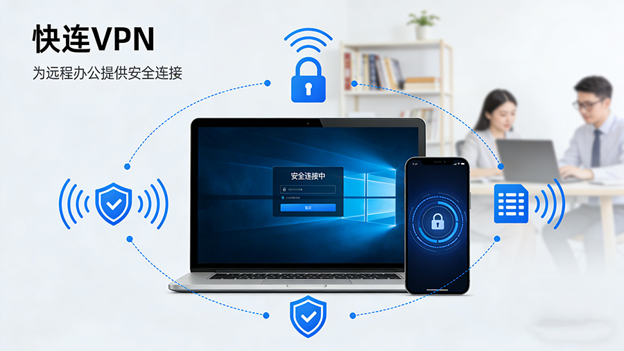 快连VPN产品界面 - 远程办公解决方案